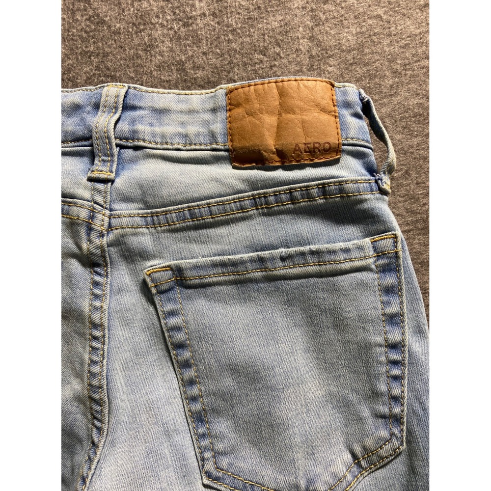 Aeropostale Mid Rise Flare Jeans Indie Light Wash Blue Denim 000 LXSFBA195 - Picture 10 of 10